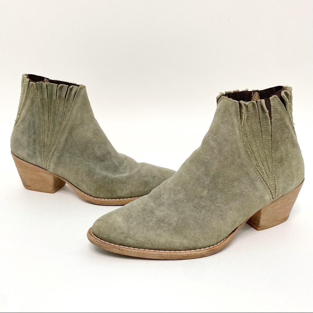 faryl robin x free people | trill western boots olive suede leather 9